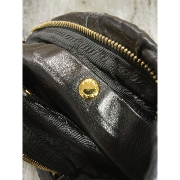 Prada Black Nappa Leather Bow Antique Clutch Bag 100% AUTHENTIC PRE-OWNED! - Picture 14 of 16